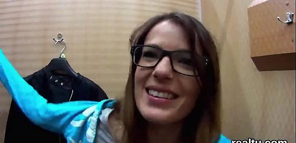  Flawless czech nympho was seduced in the mall and rode in pov